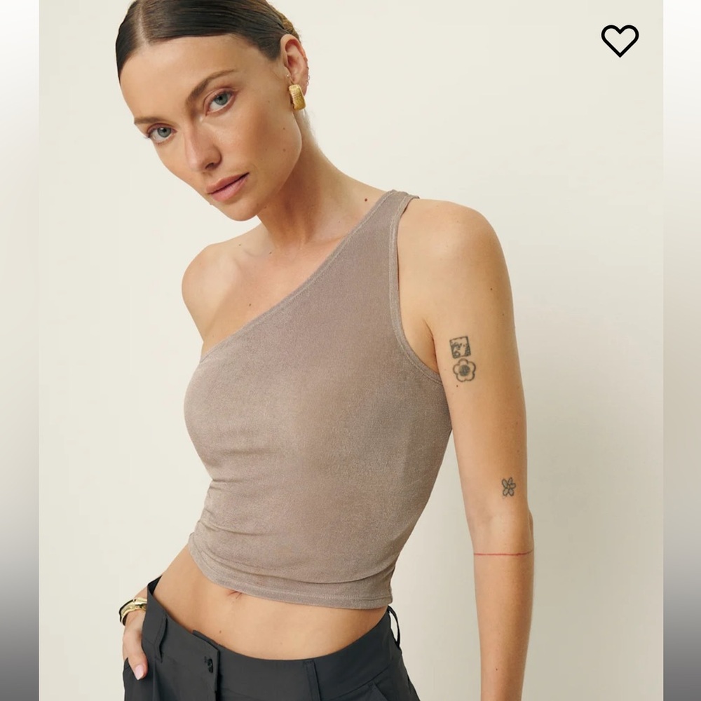 Reformation Maddie Knit Top Brown - Size XS
